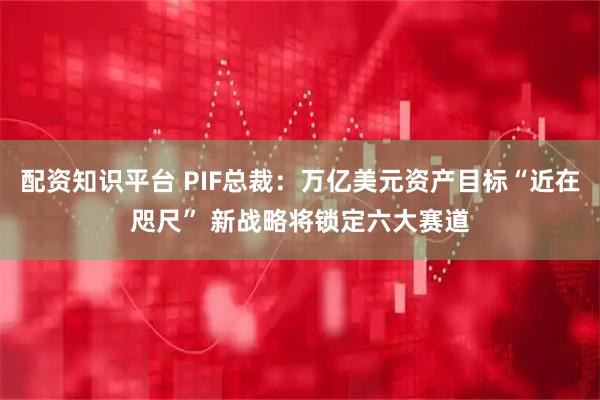 配资知识平台 PIF总裁：万亿美元资产目标“近在咫尺” 新战略将锁定六大赛道